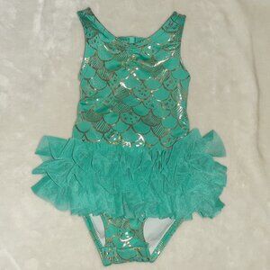 CAT & JACK 1 PC SWIMSUIT MERMAID SWIM DIAPER SKIRTED BATHING SUIT-GIRLS SIZE 12M